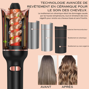 Curl Wand Fer à boucler Rotatif Automatique